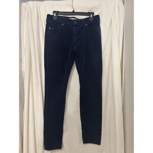 Banana Republic Women's Blue Corduroy Cotton Blend Pants, Size 29/8 Skinny Fit